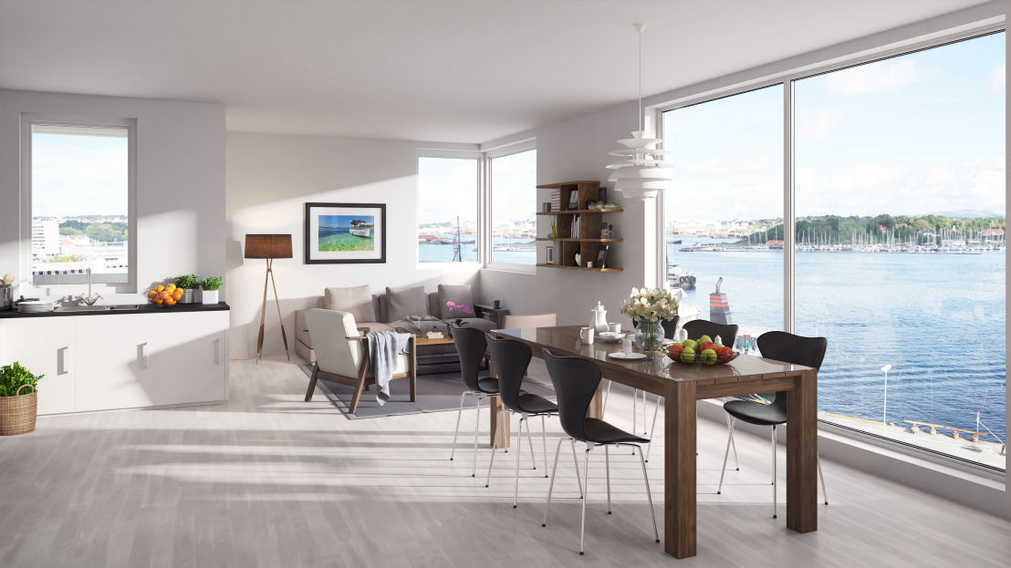 Lyse og åpne leiligheter